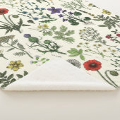 Collage van wilde bloemen sherpa deken (3/4)