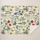 Collage van wilde bloemen sherpa deken (Voorkant (horizontaal))