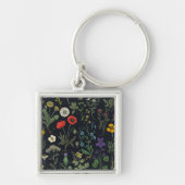 Collage van wilde bloemen sleutelhanger (Voorkant)