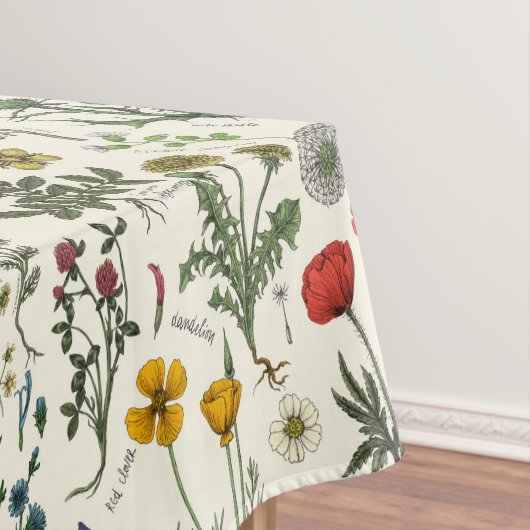 Collage van wilde bloemen tafelkleed (Voorbeeld)