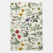 Collage van wilde bloemen theedoek (Verticaal)