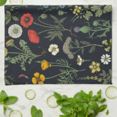 Collage van wilde bloemen theedoek (Gevouwen)