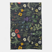 Collage van wilde bloemen theedoek (Verticaal)