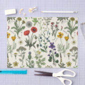 Collage van wilde bloemen tissuepapier (Craft)