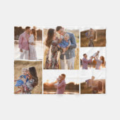 Collage van zeven gepersonaliseerde fotodeken fleece deken (Voorkant (Horizontaal))