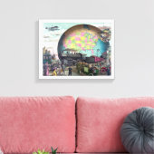 Collage Vervoer van de twintigste eeuw Canvas Afdruk (Insitu (Woonkamer))