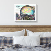 Collage Vervoer van de twintigste eeuw Canvas Afdruk (Insitu (Slaapkamer))