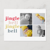 Collage Vier Foto's | Colorful Jingle Bell Briefkaart (Voorkant)