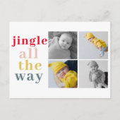 Collage Vier Foto's | Colorful Jingle helemaal Briefkaart (Voorkant)