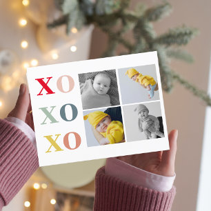 Collage Vier Foto's   kleurrijke XoXoXo Briefkaart