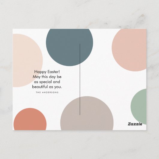 Collage Vier Foto's | Pasen voor kleurrijke calori Briefkaart (Achterkant)