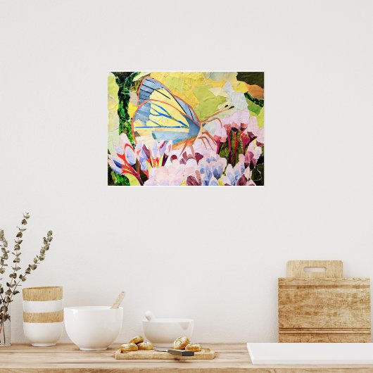 Collage vlinder poster (Keuken)