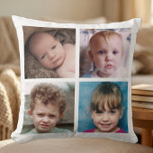 Collage voeg uw eigen aangepaste foto's wit toe kussen
