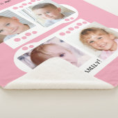 Collage voegt uw eigen aangepaste fotoroze toe sherpa deken (3/4)