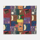 Collage voor boekadvisering fleece deken (Voorkant (Horizontaal))