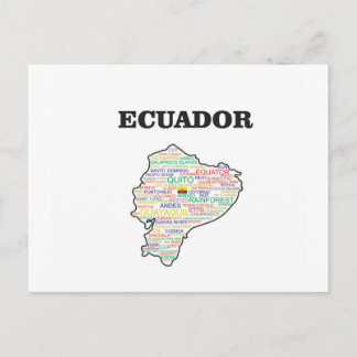 COLLAGE VOOR ECUADOR WORD BRIEFKAART