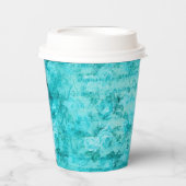 Collage voor gekneusde blauwe Rozen Papieren Bekers (Voorkant)