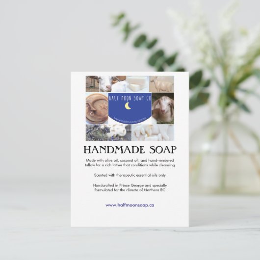 Collage voor halve maan soap briefkaart (Staand voorkant)