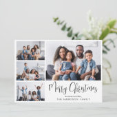 Collage voor prettige kerstfoto's feestdagenkaart (Staand voorkant)