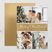 Collage voor prettige kerstfoto's feestdagenkaart (Voorkant / Achterkant)