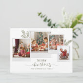 Collage voor prettige kerstfoto's feestdagenkaart (Staand voorkant)