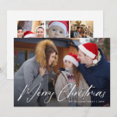 Collage voor prettige kerstfoto's feestdagenkaart (Voorkant / Achterkant)