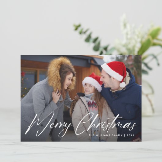 Collage voor prettige kerstfoto's feestdagenkaart (Staand voorkant)