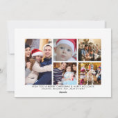 Collage voor prettige kerstfoto's feestdagenkaart (Achterkant)