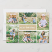 Collage voor prettige kerstmis Modern Kraft Tan Feestdagenkaart (Voorkant)