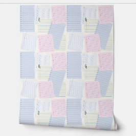 Collage voor schooldocumenten behang