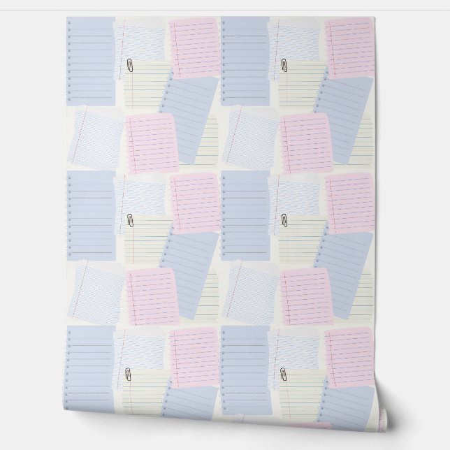 Collage voor schooldocumenten behang (Afrollen)