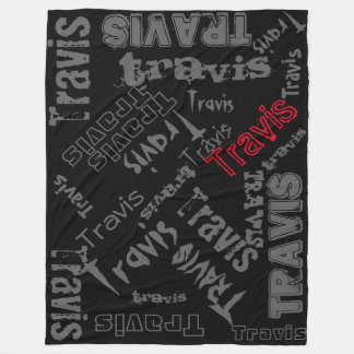 Collage voor zwarte, zwarte en rode mandje fleece deken