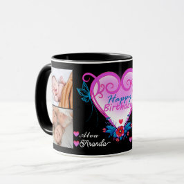 Collage Vriend Foto's_Gelukkige Verjaardag 4 Foto Mok