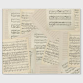  Collage Wrapping Paper van muzieksamenstelling Cadeaupapier (Vlak)