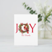 Collage zes foto's | Joy Christmas Briefkaart (Staand voorkant)