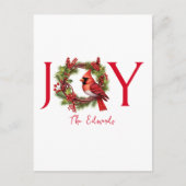 Collage zes foto's | Joy Christmas Briefkaart (Voorkant)