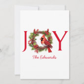 Collage zes foto's | Joy Christmas Feestdagenkaart (Voorkant)