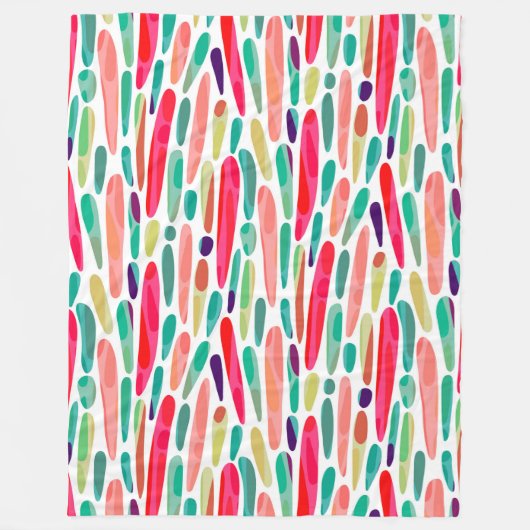 Collaged Color Splash 150222 v2 Fleece Blanket Deken (Voorkant)