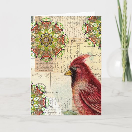 Collaged Old Letters and Briefkaarten with Bird (Voorkant)