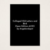 Collaged Old papers Visitekaartjes (Achterkant)