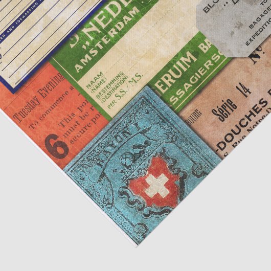 Collaged Tissue Paper Tissuepapier (Detail)