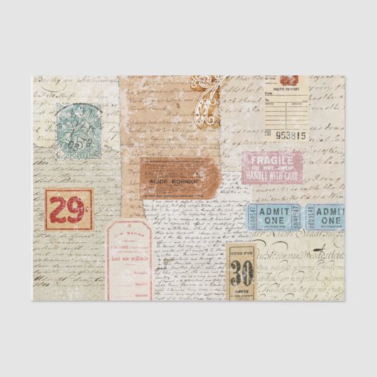 Collaged Tissue Paper Tissuepapier (Voorkant)