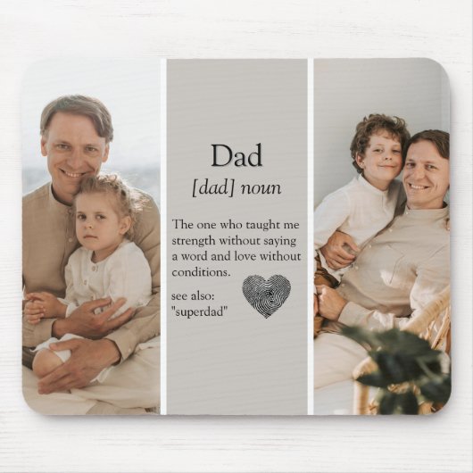 Collagefoto | Dad Definition Muismat Gift (Voorkant)