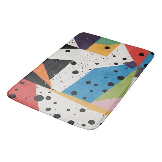 Collagepapier Zwarte Stippen Badmat (Gekanteld)