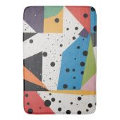 Collagepapier Zwarte Stippen Badmat (Voorkant Verticaal)