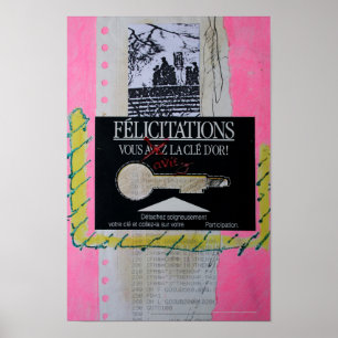 Collages Bruyants Artiestenboek Gefeliciteerd Key Poster