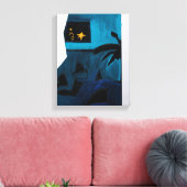 Collages Bruyants Artist's Book Blue Room 2 Canvas (Insitu (Woonkamer))