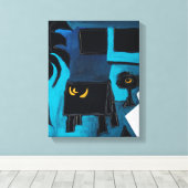 Collages Bruyants Artist's Book Blue Room Canvas (Insitu (Houten vloer))