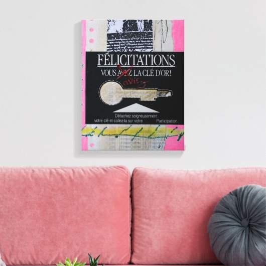 Collages Bruyants Artist's Book Congrats Key C Canvas Afdruk (Insitu (Woonkamer))