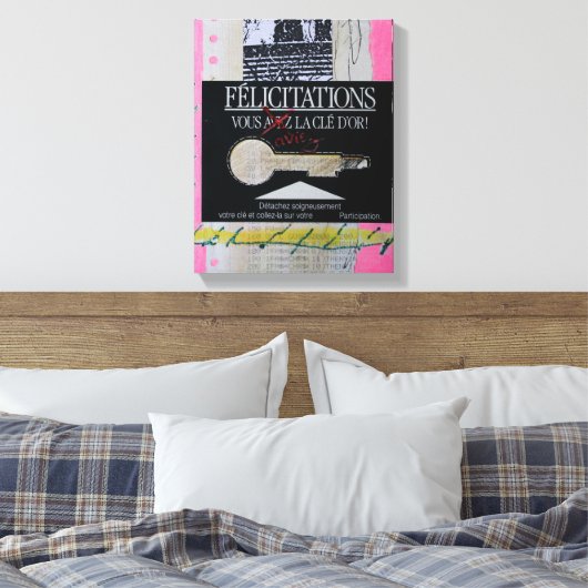 Collages Bruyants Artist's Book Congrats Key C Canvas Afdruk (Insitu (Slaapkamer))